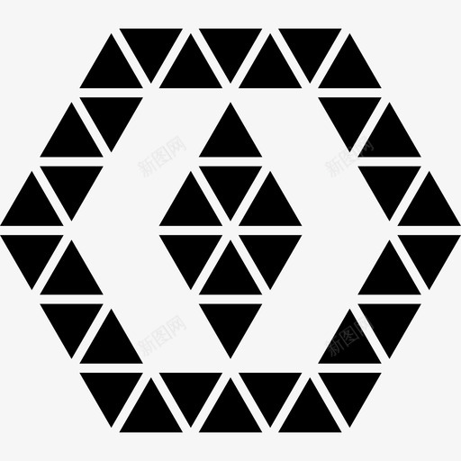 小三角形形状的多边形装饰物图标svg_新图网 https://ixintu.com 小三角形 形状的多边形装饰物