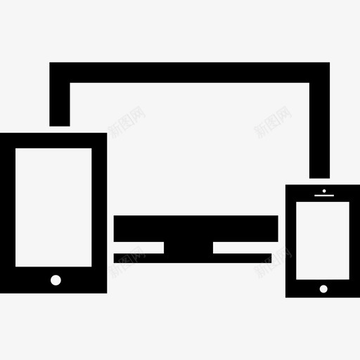 带有宽屏显示器手机和平板电脑工具和用具图标svg_新图网 https://ixintu.com 工具和用具 带有宽屏显示器 手机和平板电脑 现代屏幕的响应式符号