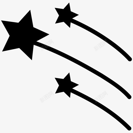 流星许个愿烟火图标svg_新图网 https://ixintu.com 圣诞酷矢量图标 彗星 抽象星 流星 烟火 许个愿