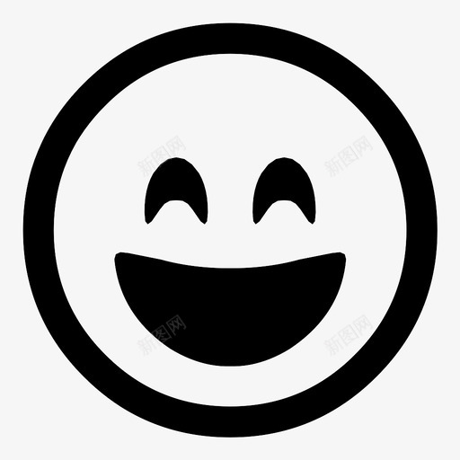 快乐表情符号兴奋图标svg_新图网 https://ixintu.com 兴奋 喜出望外 喜悦 微笑 快乐 表情符号