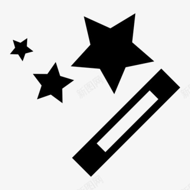 魔杖巫术星星图标图标