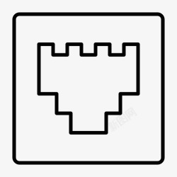 千兆有线端口internet端口技术路由器图标高清图片