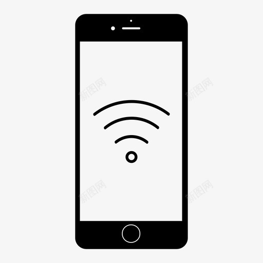 智能手机wifi接入移动互联网图标svg_新图网 https://ixintu.com iphone6 信号 密码 接入 智能手机wifi 热点 移动互联网 设备 连接
