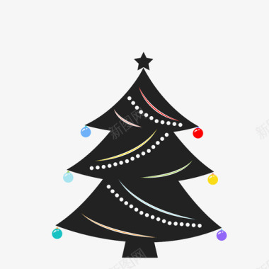 圣诞树冬天树干图标图标