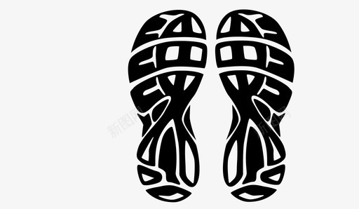 跑鞋运动印花图标svg_新图网 https://ixintu.com 印花 慢跑 成对 步行 跑鞋 跳跃 运动