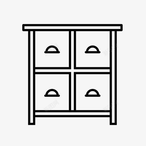 橱柜物品图纸图标svg_新图网 https://ixintu.com 仓库 单元 图纸 室内方案 室内设计家具 家具 材料 橱柜 物品