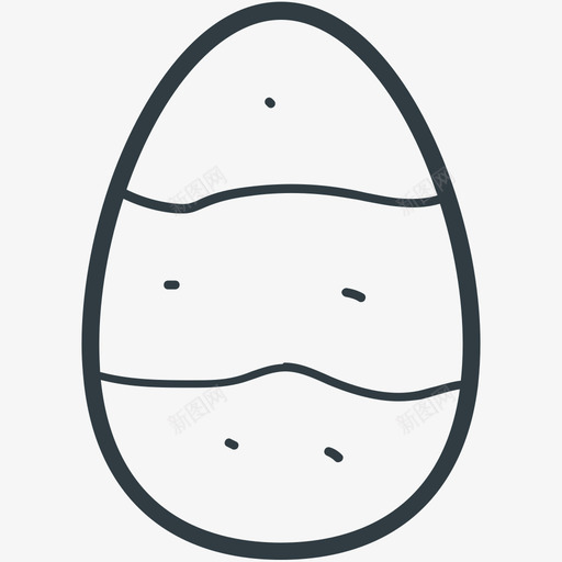 复活节彩蛋食物线图标svg_新图网 https://ixintu.com 复活节彩蛋 食物矢量线图标