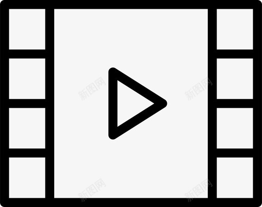 视频回顾回放图标svg_新图网 https://ixintu.com 回放 回顾 图像 录制 捕捉 电影 看动作 粉碎图标的基本轮廓 视频