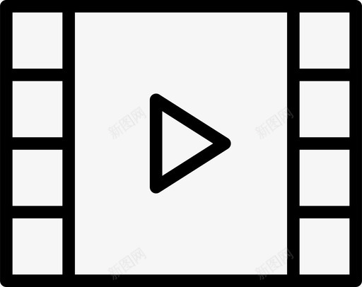 视频回顾回放图标svg_新图网 https://ixintu.com 回放 回顾 图像 录制 捕捉 电影 看动作 粉碎图标的基本轮廓 视频