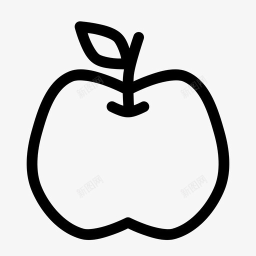苹果碳水化合物食品图标svg_新图网 https://ixintu.com 健康 农业 农业和园艺 叶 水果 淀粉 碳水化合物 苹果 茎 食品