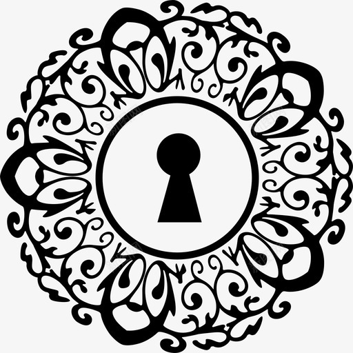 钥匙孔装饰圆形形状钥匙孔图标svg_新图网 https://ixintu.com 形状 钥匙孔 钥匙孔装饰圆形