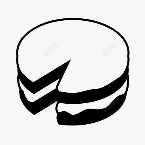 蛋糕含糖切片图标svg_新图网 https://ixintu.com 分层 切片 含糖 烘焙 甜味 糖霜 美味 蛋糕