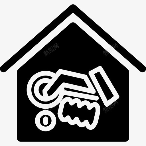 家庭安全报警按钮工具监控满图标svg_新图网 https://ixintu.com 家庭安全报警按钮工具 监控满