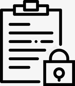停止作业锁定便笺阻止记事本图标高清图片