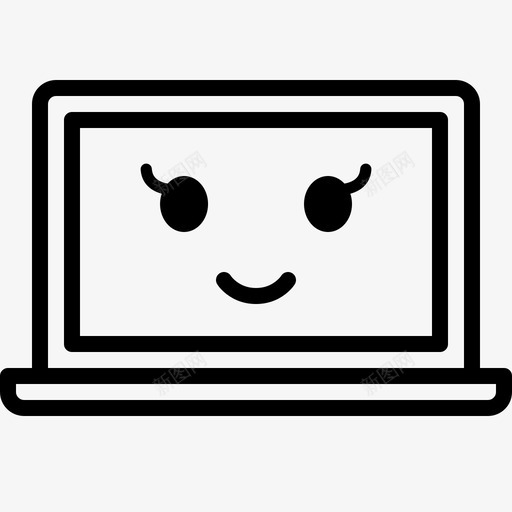 快乐激动笔记本电脑图标svg_新图网 https://ixintu.com 乐观 化身 快乐 激动 笑脸 笔记本电脑 脸 表情
