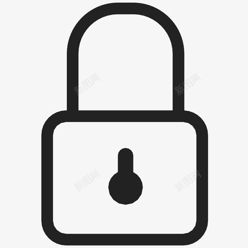 锁安全受限图标svg_新图网 https://ixintu.com 关闭 受保护 受限 安全 挂锁 进入 钥匙 锁