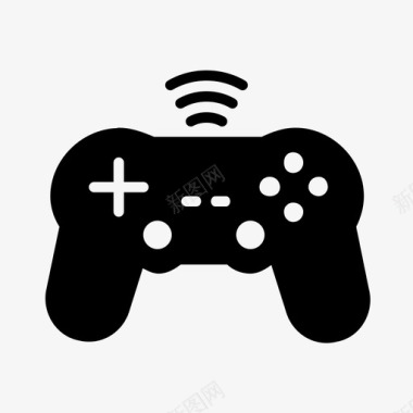 游戏遥控器室内游戏和体育实心图标图标