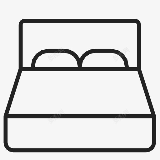 床睡眠放松图标svg_新图网 https://ixintu.com 夜晚 婚礼 家具 床 放松 材料 物品 睡眠