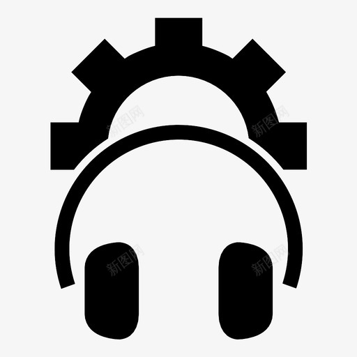 耳机配置声音音乐图标svg_新图网 https://ixintu.com 声音 小工具 技术 时尚 杰作 沿 滴滴 耳机配置 蛋糕 音乐