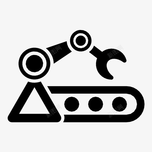 自动输送机生产加工图标svg_新图网 https://ixintu.com 功能 加工 工业机器人 工作 工厂 机械 生产 自动输送机 金属