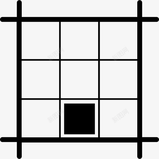 在最南端的中心用黑色正方形布局正方形界面图标svg_新图网 https://ixintu.com 图标 在最南端的中心用黑色正方形布局正方形 界面