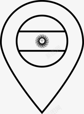 阿根廷国旗太阳小图标图标