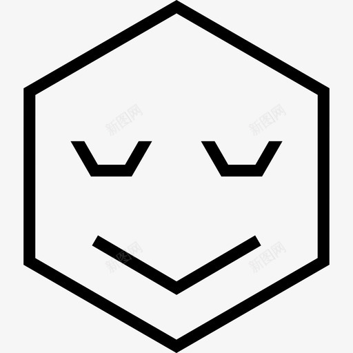 快乐微笑购物者图标svg_新图网 https://ixintu.com 带子 微笑 快乐 情感 脸 蝴蝶结 表情符号 角形情感 购物者 辫子