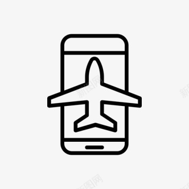 飞行模式智能手机关闭图标图标