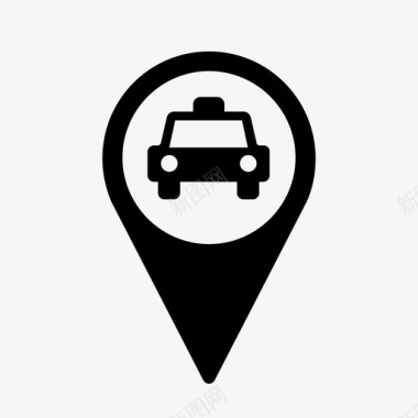 地图标记图标交通工具出租车图标