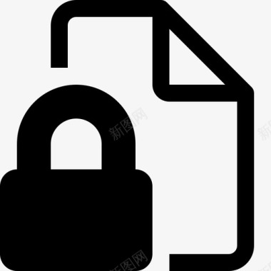锁定文档安全受保护图标图标