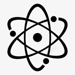 核标志原子轨道核图标高清图片