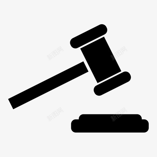 木槌法律律师图标svg_新图网 https://ixintu.com 声明 律师 控制 文件 木制 木槌 法官 法律 锤子