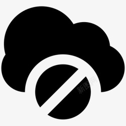 处处受限云计算禁止标志基于计算机图标高清图片