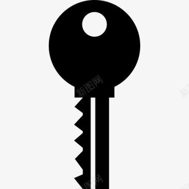 钥匙形状简单顶部为圆形工具和器具图标图标