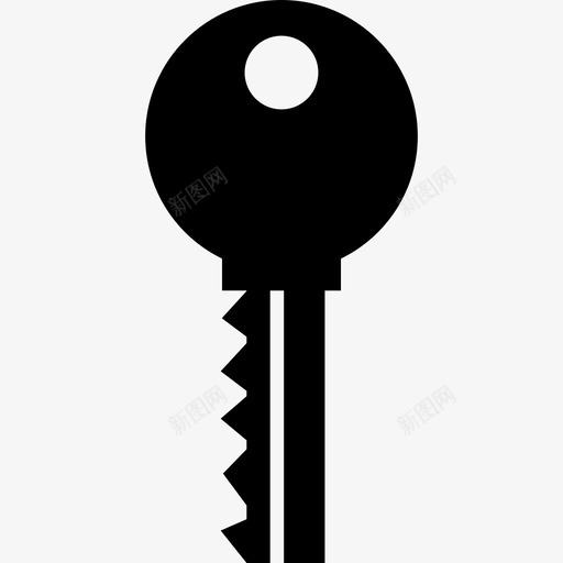 钥匙形状简单顶部为圆形工具和器具图标svg_新图网 https://ixintu.com 工具和器具 钥匙 钥匙形状简单 顶部为圆形