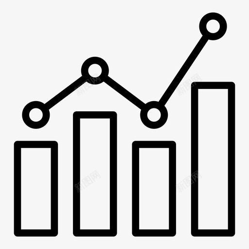 条形图趋势统计图标svg_新图网 https://ixintu.com 分析 向上 增加 报告 数据 条形图 绘图 统计 趋势