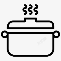 水锅炉煮锅温度厨房图标高清图片