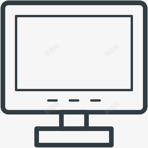 监视器购物线图标svg_新图网 https://ixintu.com 监视器 购物矢量线图标