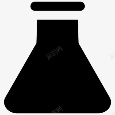 锥形瓶医学大胆的固体图标图标