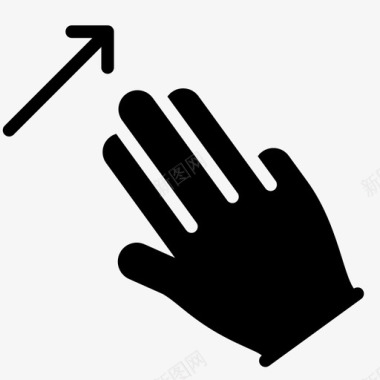 三个手指向上滑动平板电脑向上滑动图标图标