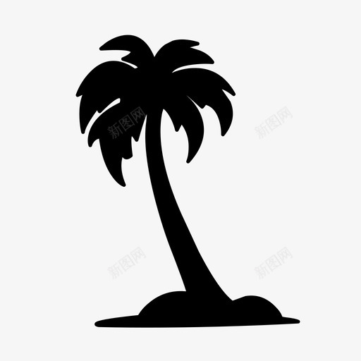 棕榈树夏威夷岛图标svg_新图网 https://ixintu.com 夏威夷 岛 度假 树叶 树木 棕榈树 植物 热带 绿洲