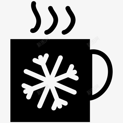 热茶圣诞酷标图标svg_新图网 https://ixintu.com 圣诞酷矢量图标 热茶