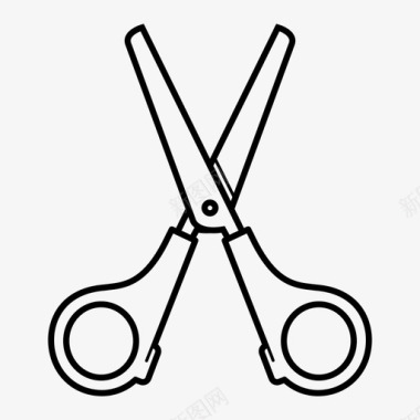 剪刀工具学校图标图标