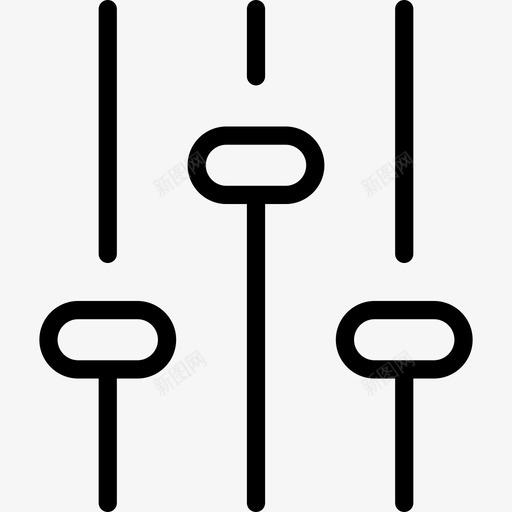 选项调整音频图标svg_新图网 https://ixintu.com 滑块 界面轮廓6 调整 选项 部分 音量 音频