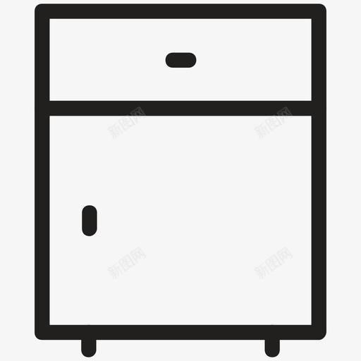 床头柜酒店线路图标svg_新图网 https://ixintu.com 床头柜 酒店线路图标