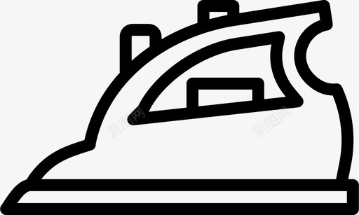熨斗木板布料图标svg_新图网 https://ixintu.com 印刷机 家庭 布料 房子 暖气 木板 熨斗 粉碎图标的家庭轮廓 蒸汽 衣服