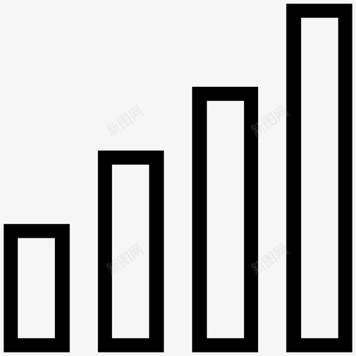 条形图信息图形线图标svg_新图网 https://ixintu.com 信息图形线图标 条形图