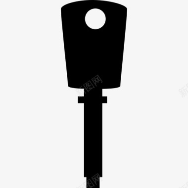 笔直的黑钥匙轮廓形状钥匙图标图标
