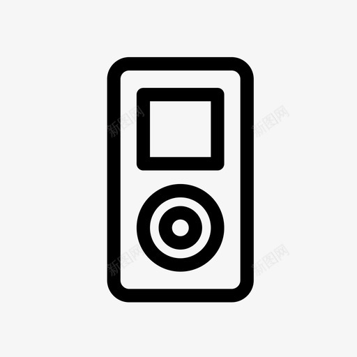 mp3播放器声音歌曲图标svg_新图网 https://ixintu.com ipod mp3播放器 享受 声音 收听 歌曲 消磨时间 线路图标ui 触摸设备 设备 音乐