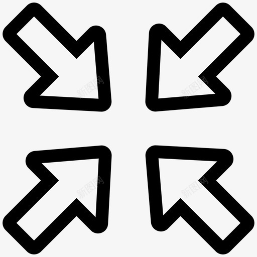 最小化压缩聚焦图标svg_新图网 https://ixintu.com 压缩 最小化 缩小 网络图标 聚焦
